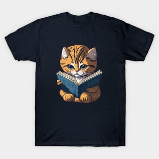 Reading Cat T-Shirt